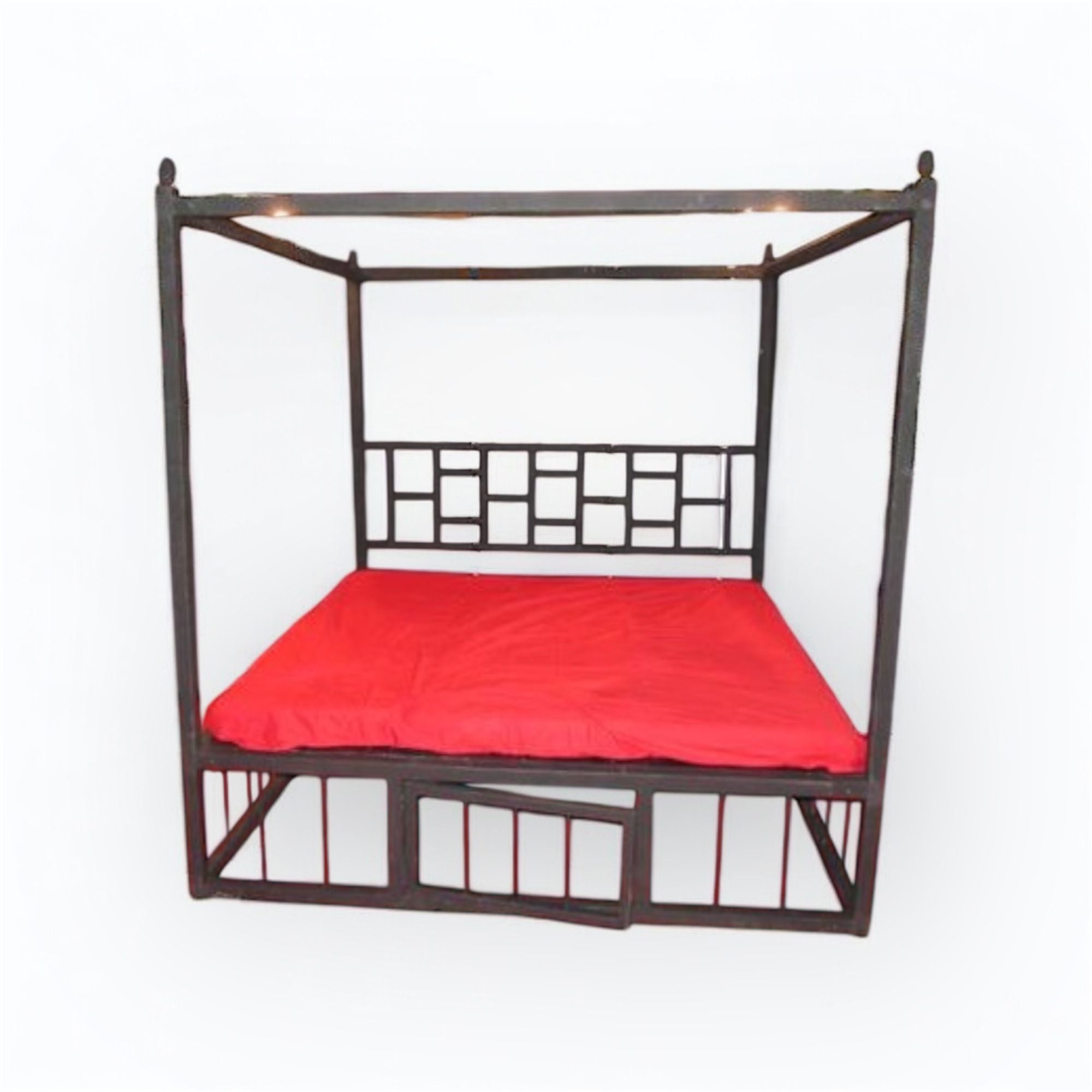 Lit baldaquin et cage